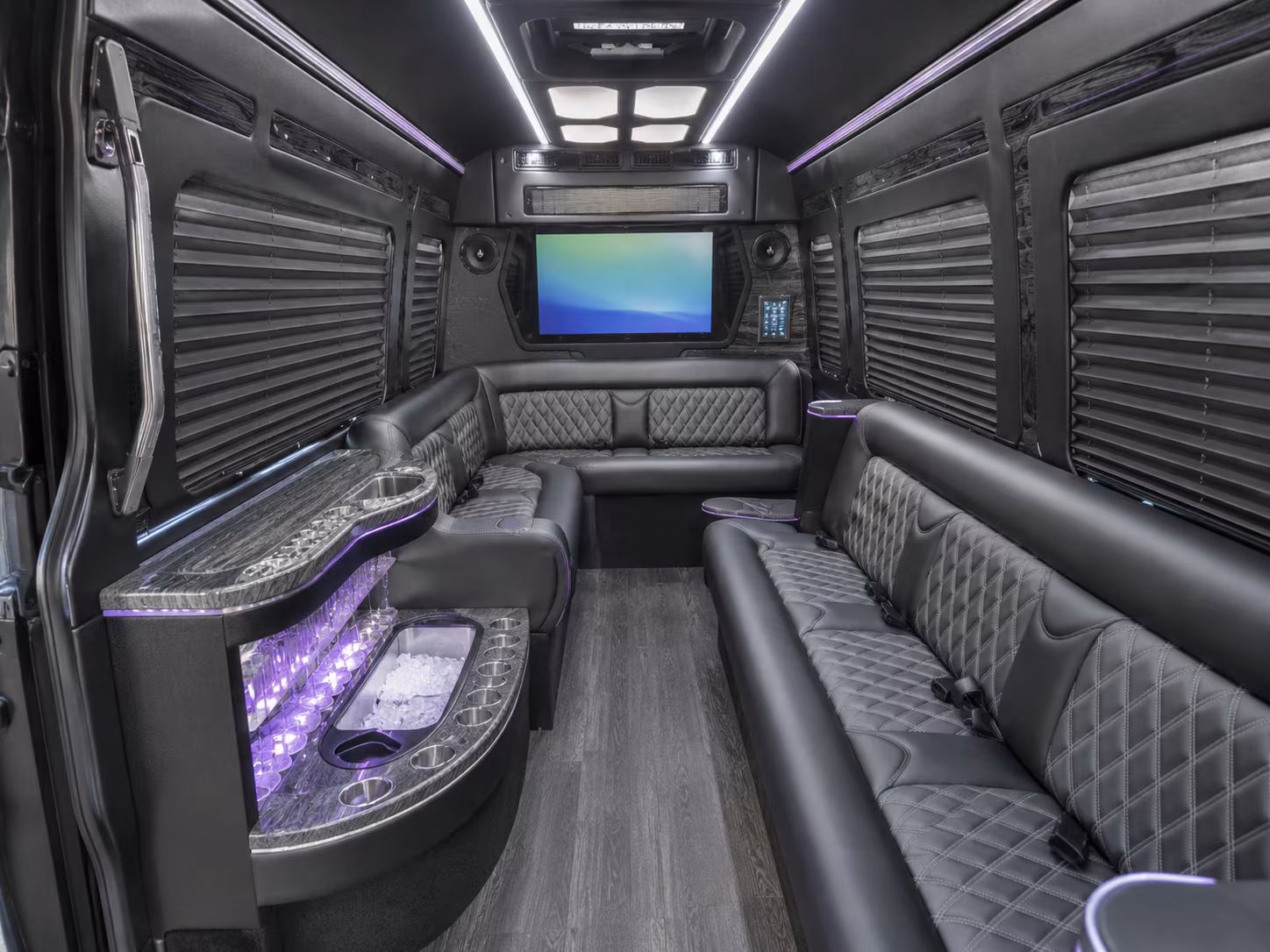 kissimmee 30 passenger party bus inside